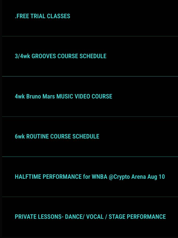 Image of booking scheduling page for Groove Zone LA